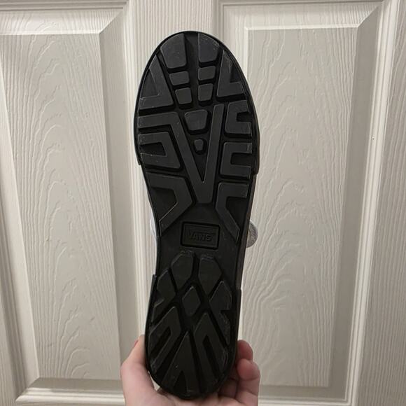 Vans Black White Shimmery Canvas Classic Mary Jane T-Strap Sneakers Size 8 - Picture 8 of 9